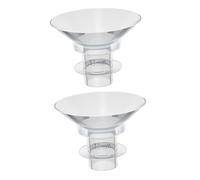 TOBBOMEY 2Pcs Wearable Breast Pump Flange Inserts Flexible Silicone Parts for Comfortable Milk Collection Washable and Breast Pump Accessories