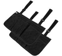 TOBBOMEY 2pcs Wheelchair Armrest Storage Bags Lightweight Side Hanging Pouches for Wheelchair and Stroller Convenient Practical Organizer