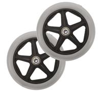 TOBBOMEY 2pcs Wheelchair Front Wheels Anti-slip Replacement Casters for Elderly and Patient Wheelchairs Wear-resistant Tires Smooth Silent Rolling Indoors and Outdoors