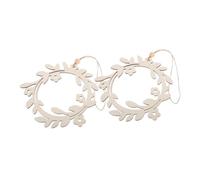 TOBBOMEY 2PCS Wooden Wreath Frames for DIY Crafts Versatile Rustic Floral Hoop Rings for Home Decor Lightweight Wood Suitable for Christmas Halloween Nursery Living Tabletop and Wall