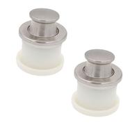 TOBBOMEY 2pcs Zinc Alloy Embedded Furniture Handles with Telescopic Spring Cupboard Pull Knobs for Cabinets Wardrobes and Bookcases Safe Design