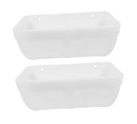 TOBBOMEY 2sets Chicken Feeders Poultry Feeding Troughs for Coop Use Easy to Install Lightweight and Washable Automatic Feeders for Chickens and Geese