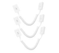TOBBOMEY 3 pcs Retractable Remote Control Leash with Self-adhesive Hook Anti-lost Tether for Mobile Phone Tablet and Remote Controls Secure Cable for Home and Hotel Use