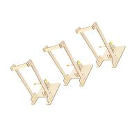 TOBBOMEY 3 Sets DIY Physics Experiment Hand Crank Crane Model Kit for Wooden Mechanical Assembly with Experimental Accessories Stem Educational Science Project for Learning and Teamwork