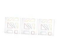 TOBBOMEY 3 Sets Lightweight Plastic Geometry Nail Boards with Rubber Bands Multi Functional Math Teaching Props for Spatial Imagination and Shape Learning in Preschool and Primary School