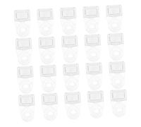 TOBBOMEY 30pcs Cabinet Glass Retainer Clips with Screws for Mirror and Door Securing Transparent Durable Glass Panel Clamps Precision Fit for Various Thicknesses