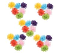 TOBBOMEY 30PCS Chiffon Flower Hair Bows for Dogs Small Medium Pets Floral Collar Accessories Lightweight Comfortable Fit for Cats Puppies Birthday Party Grooming