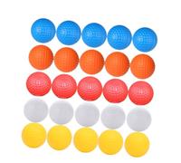 TOBBOMEY 30pcs Hollow Non Porous Practice Balls for Indoor Training Lightweight Soft Golf Exercise Balls in White Yellow Orange for Home and Office Use