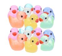 TOBBOMEY 30pcs Miniature Dark Resin Duck Figurines Adorable Mini Ducks for Garden Car Lawn Balcony Decoration for Micro Landscaping and Party Decor