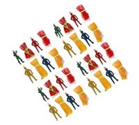 TOBBOMEY 30Pcs Parachute Soldiers for Outdoor Play Flying Soldier with Parachutes Plaything Enhancing Creativity and Coordination Random Color