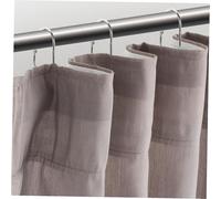 TOBBOMEY 30pcs Silver Metal Shower Curtain Rings Hooks Rust-resistant for Smooth Sliding Compatible with Shower Rods and Window Curtains Easy to Install for Bathroom Decor