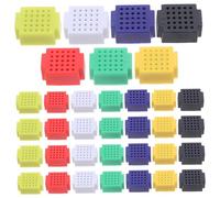 TOBBOMEY 35pcs Mini Pcb Breadboard Kit Compact Solderless Circuit Boards for DIY Electronics Projects Prototyping Testing with Colors Reusable Design