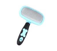 TOBBOMEY 360° Rotatable PET Grooming Comb Blue Massage Tool for Dogs and Cats Large Size Easy to Clean with Dot Pattern