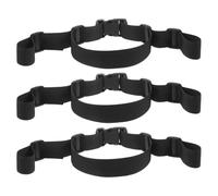 TOBBOMEY 3Pcs Adjustable High Chair Straps Replacement Belt 38Mm Wide Safety Strap for Stroller and Chair Harness Seat Fixing Waist Belt Black