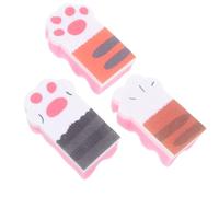 TOBBOMEY 3pcs Cat Paw Kitchen Cleaning Sponges, Thickened Dishwashing Sponge Set for Scrubbing Pots and Dishes, Multi-Color Non-Scratch Kitchen Cleaning Cloth Blocks Random Random Color