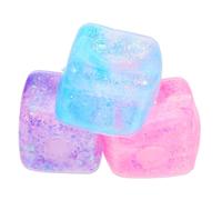 TOBBOMEY 3Pcs Glitter Sequin Squeezing Cube for Stress Relief and Anxiety Reduction Hand Relaxing Pressure with Unique Cube Shape Sensory Props for Adults