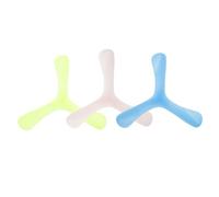 TOBBOMEY 3Pcs Luminous Triangle Boomerang Flying Plaything for Boys Outdoor Activity Lightweight PP Material Safe Garden Fun Random Color