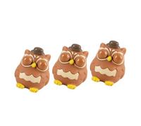 TOBBOMEY 3Pcs Owl Squeeze Bright Cartoon Animal Stress Relief Fidget Playthings Portable Popping Eyes Squishy for Anxiety Calming and Party Favors