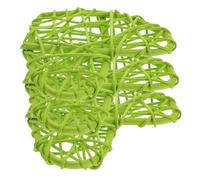 TOBBOMEY 3pcs Parrot Chewing Toys Vine Heart-shaped Colorful Bird Playthings for Pecking and Biting, Natural Vine Material, Suitable for Pet Parrots and Birds Random Color