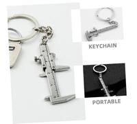 TOBBOMEY 3pcs Portable Alloy Vernier Caliper Keychain Mini Accurate Measuring Tool Key Rings Lightweight Compact Design for Everyday Use Practical Pocket-friendly Keyring Accessories