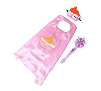 TOBBOMEY 3pcs Princess Dress up Set Halloween Accessories Halloween Party Accessory Princess Accessories for Light up Fairy Wand Dress up Princess Cape Role Play Props Pink Cloth