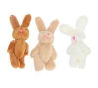 TOBBOMEY 3Pcs Rabbit Soft Small Stuffed Bunny Dolls with Lanyard Cute Bunny Decor for Valentine S Day and Home Display