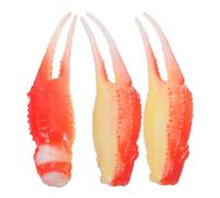 TOBBOMEY 3pcs Realistic Crab Claw Model Authentic Claw Statues for Home Decor Photo Props and Creative Learning Aquarium and Craft Projects
