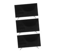 TOBBOMEY 3pcs Scale Miniature Dollhouse Tv Realistic Metal Model for Playhouse Living Decor Tiny Television Accessories for Miniature Furniture Scene Redesign