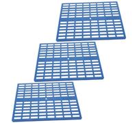 TOBBOMEY 3pcs Small Animal Floor Mats for Bunny Rabbit Hamster Cage High-strength Plastic Foot Pads Protect Paws From Wire Mesh Non-slip Resting Pads for Pet Comfort and Cage Pedal Use