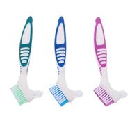 TOBBOMEY 3PCS Soft Bristles Portable Toothbrush for Elderly Travel Friendly Oral Care Tool with Comprehensive Cleaning for Dentures and