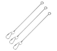 TOBBOMEY 3PCS Stainless Steel Bird Food Holder Skewers for Parrots Small Animal Hanging Foraging Fruit Vegetable Feeding Tool with Safe Rounded Ends and Reusable Design