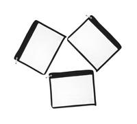 TOBBOMEY 3pcs Storage Pouches Pouch for Money Cards Documents Travel Secure Zipper and Robust PVC Construction