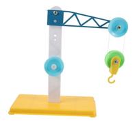 TOBBOMEY 3PCS Teaching Pulley Model for Educational Physics Experiments Simple Machine Pulley with Frame Lightweight Portable Primary School Science Kit Random Color