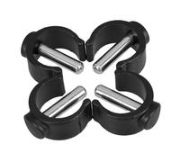 TOBBOMEY 4 Pcs Crutch Handle Clips Adjustable Walking Stick C Buckle Attachments for Tubes Non Slip Installation Compatible with Toilet Stools and Shower Chairs