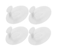 TOBBOMEY 4 Pcs White Adhesive Plug Cable Hooks Multifunctional Oval Socket Holder Cord Organizer Storage Rack Key Hanger with Strong Sticky Adhesive for Home Office Kitchen