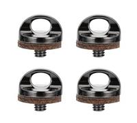 TOBBOMEY 4 Pieces 1/4 Inch Camera D-Ring Neck Strap Fixing Screws with Wooden Washers for DSLR Strap Sling Holder Accessories