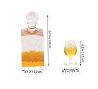 TOBBOMEY 4 Sets Miniature Wine Bottles Pretend Play Props for Realistic Mini House Decor Compact DIY Kitchen Accessories Smooth Surface Decorative Spirit Bottles