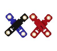 TOBBOMEY 4 Sets Parrot Leg Bands Soft Fleece Foot Protectors Open Bird Foot Rings for Identification and Training Suitable for Parrots, Pigeons, and Poultry in Blue, Red, and Black (size 6