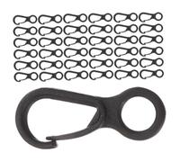 TOBBOMEY 400pcs Black Plastic Snap Clip Hooks for Camping Tent Accessories Spring-loaded Buckles for Hanging Lights Securing Gear Multifunctional Outdoor Equipment Clips