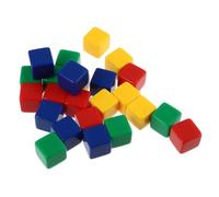 TOBBOMEY 40pcs Acrylic Dice Square Smooth Dice for DIY Design Early Education Counting Party Supplies in Red Green Blue Yellow