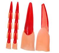 TOBBOMEY 40pcs Halloween Witch Finger Props Realistic Severed Fake Finger Covers for Reading Pointers Lightweight Plastic Costume Cosplay Trick Accessories