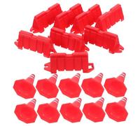 TOBBOMEY 40pcs Traffic Sign Playset with Red Cones and Barricades Safe Pretend Play Educational for Roleplaying Cognitive Development and Learning Urban Planning