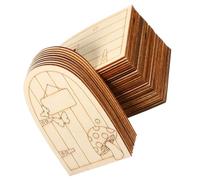 TOBBOMEY 45pcs Wooden Fairy Doors for Miniature Garden Decor Unpainted Tiny House Accessories with Windows and Mushroom Designs Creative DIY Craft Kit for Fairy Garden Decorations and Home