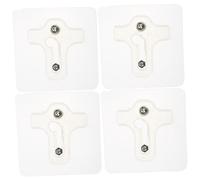 TOBBOMEY 4pcs Adjustable Screw Peg Wall Hooks No-Drilling Adhesive Stickers for Household Nut Storage Rack Accessories Strong Self-Adhesive Hooks for Tile Wood Paint Surfaces