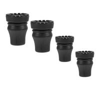 TOBBOMEY 4pcs Anti-Skid Crutch Foot Pads 16mm 19mm Inner Diameter, Rubber Trekking Pole Tip Protectors for Hiking, Walking Cane, Non-Slip Foot Covers for Outdoor Use