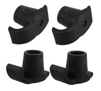 TOBBOMEY 4pcs Anti-Slip Walker Ski Glides Replacement Feet Cushions Nonstick Crutch Tips for Elderly Walkers and Canes Black Nylon Small Sliders for Walking Aid Accessories