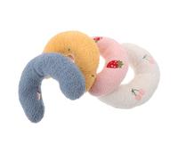 TOBBOMEY 4pcs Cat Neck Pillow U Shaped Soft Fluffy Pet Calming Bed for Indoor Cats and Small Dogs Ergonomic Design for Comfortable Rest Portable Compact