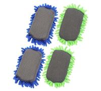 TOBBOMEY 4Pcs Chenille Whiteboard Erasers Soft Dry Erase Board Cleaner for Classroom and Office Board Erasers in Blue and Green Convenient and Blackboard Cleaning Sponges