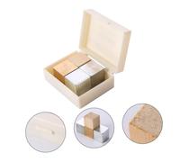 TOBBOMEY 4pcs Density Cubes for Physics Teaching Copper Iron Aluminum and Wood Blocks with Equal Volume Different Mass for Educational Experiments and Science Learning