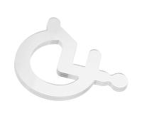 TOBBOMEY 4pcs Disabled Wheelchair Toilet Signs Bathroom Door Signs with Silver Mirror Acrylic, Restroom Guide Symbols for Home and Commercial Use